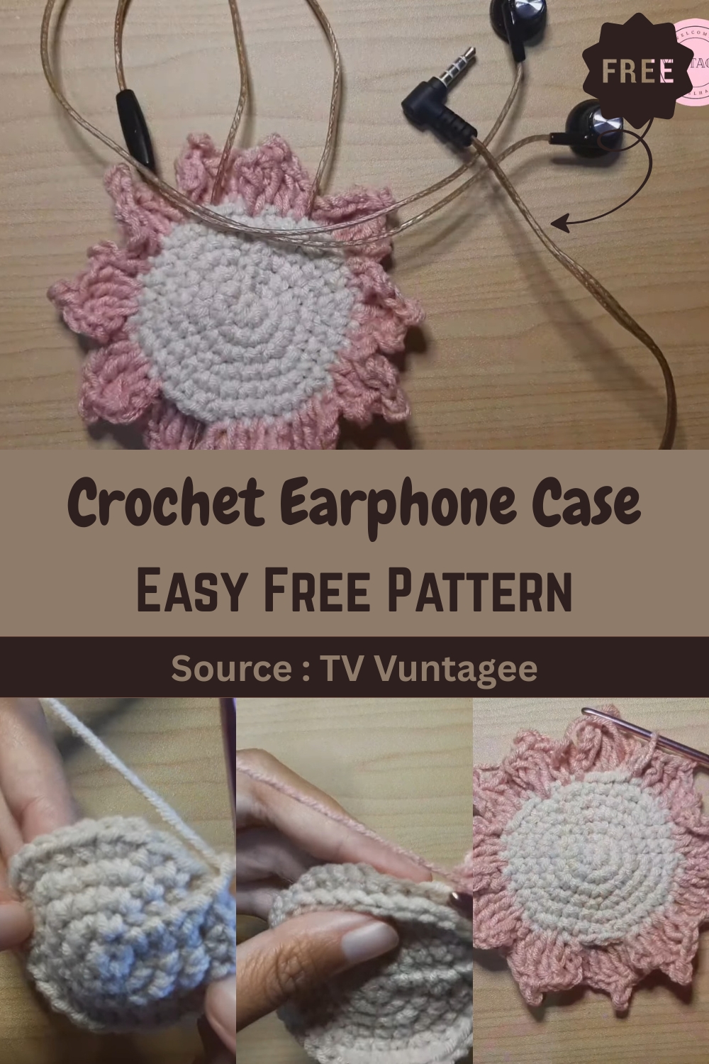 Crochet Earphone Case pattern