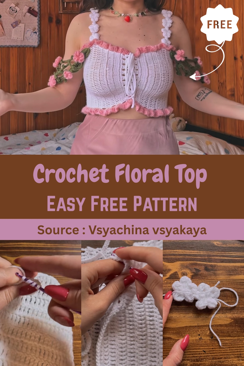 Crochet Floral Top