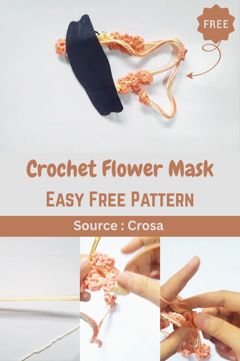 Crochet Flower Mask