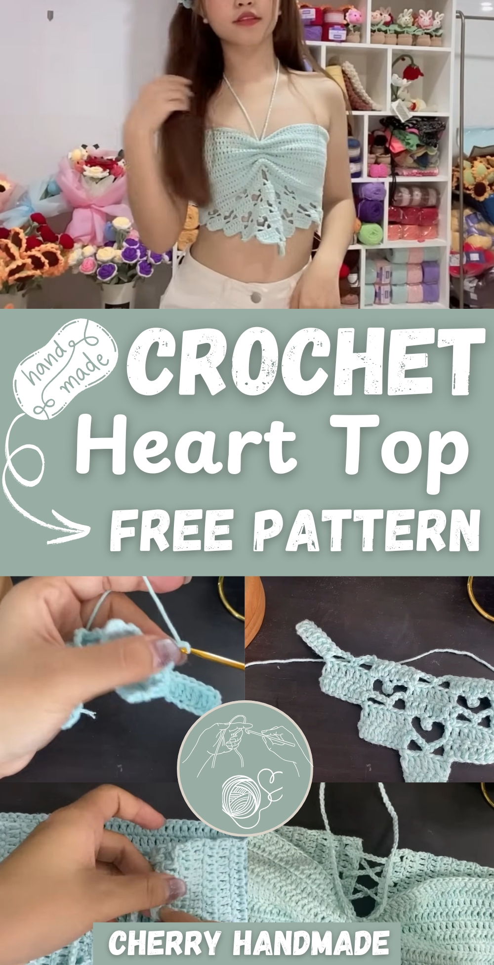 Crochet Heart Top