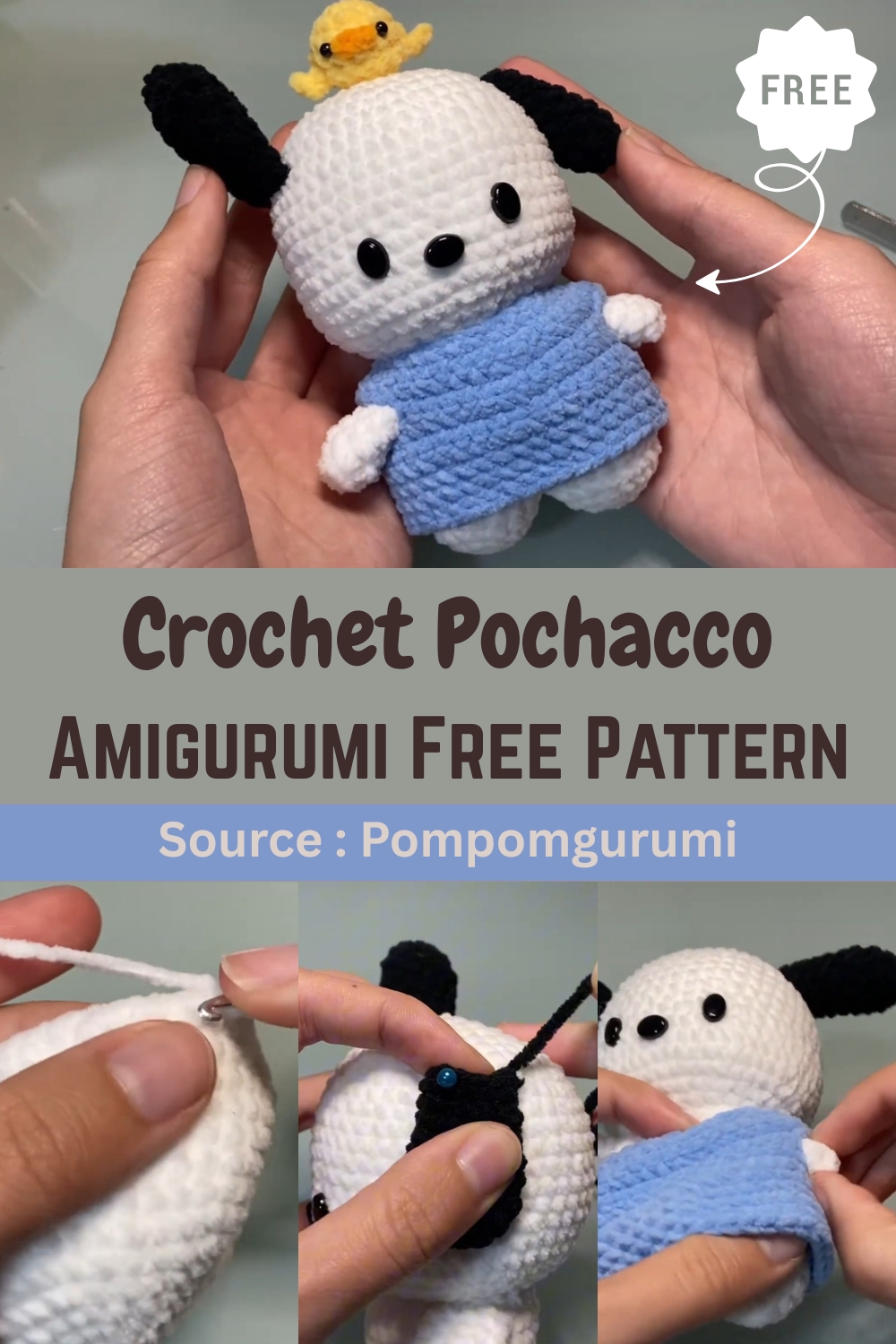Crochet Pochacco Amigurumi