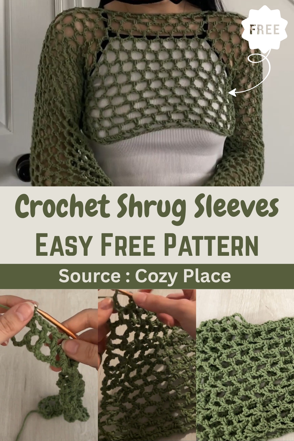Crochet Shrug Sleeves pattern