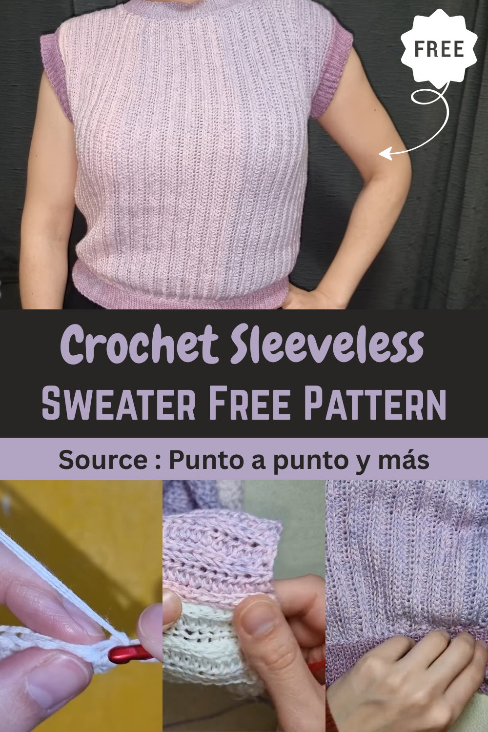 Crochet Sleeveless Sweater