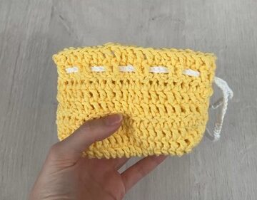 Crochet Drawstring Pouch pattern 4