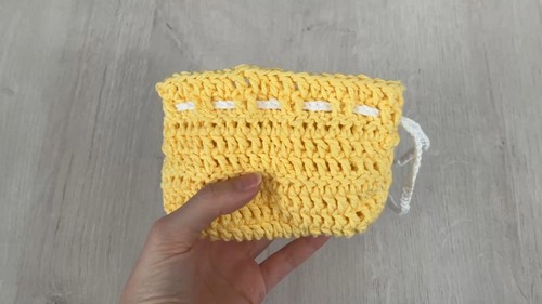 Crochet Drawstring Pouch pattern 4