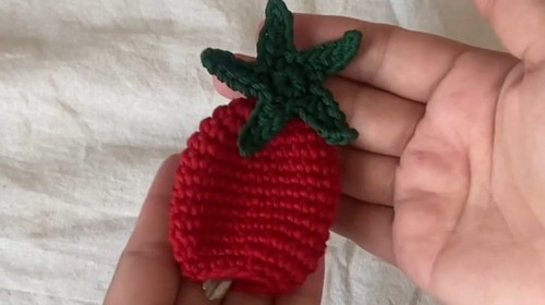 Crochet Tomato Key Cover 5
