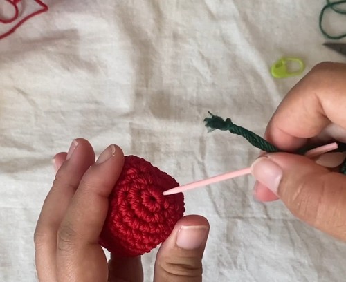 Crochet Tomato Key Cover 4