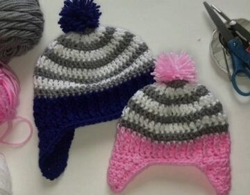 Crochet Baby Hat With Earflaps 4