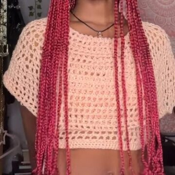 Crochet Mesh Hoodie Top 5