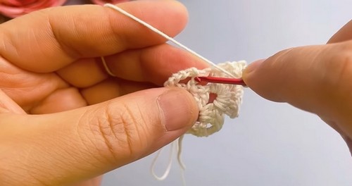 Crochet Floral Lace Headband 1
