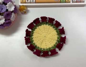 Crochet Flower Coaster 5