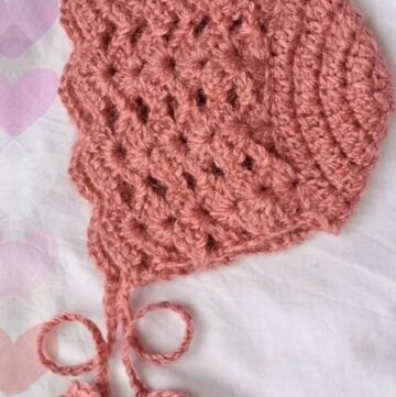 Crochet Baby Bonnet pattern 5