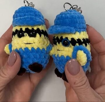 Crochet Minion Keychain 5