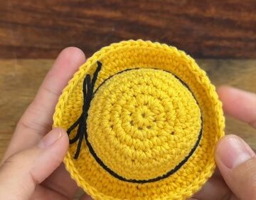 Crochet Mini Straw Hat 5