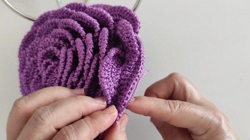 Crochet 3D Rose Bag 4