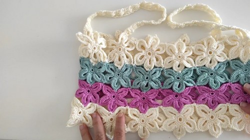 Crochet Flower Crop Top 4