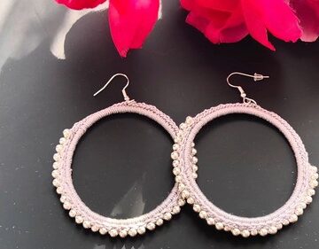 Crochet Bead Earrings pattern 4