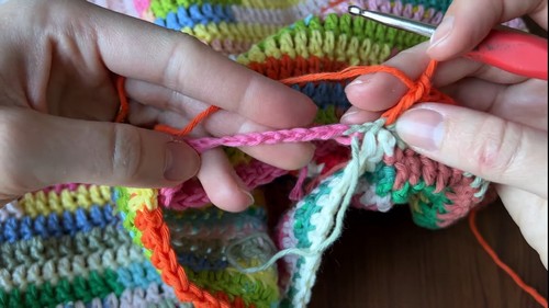 Crochet Scrap Yarn Shorts 3