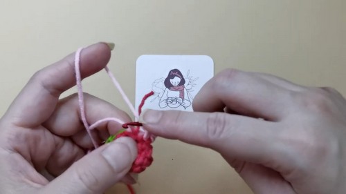 Crochet Cupcake Keychain 1