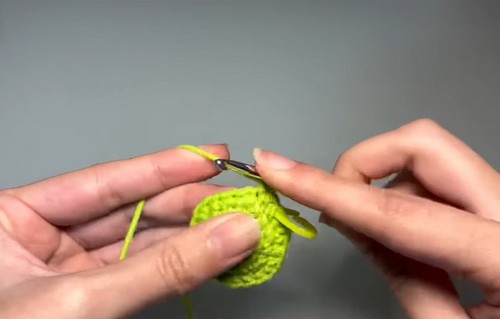 Crochet Chick With Frog Hat 4