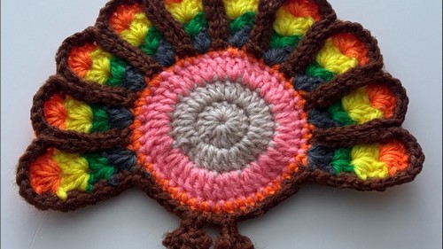 Crochet Thanksgiving Coaster 4