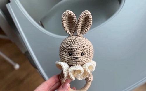 Crochet Bunny Ring Rattle 5