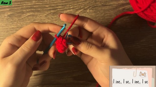 Easy Crochet Mini Santa Hat 1