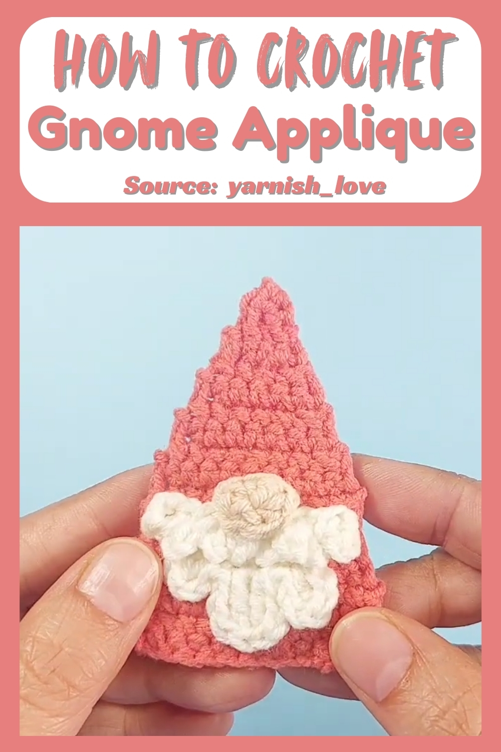 How To Crochet Gnome Applique 