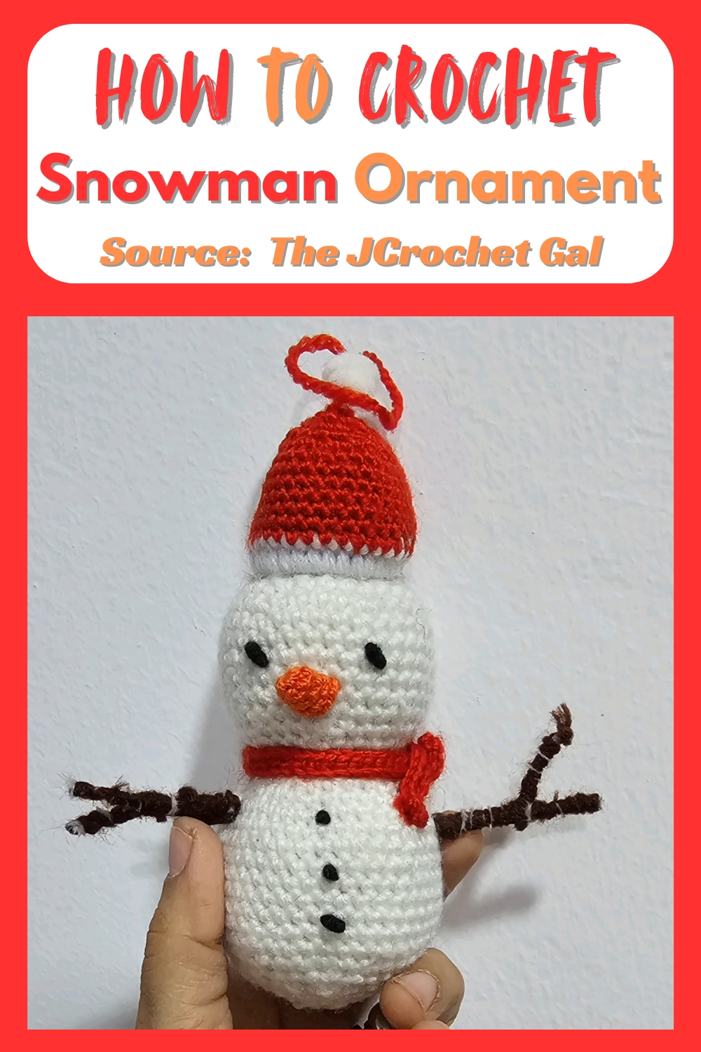 How To Crochet Snowman Ornament