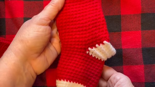 Crochet Mini Christmas Stocking Gift Card Holders Pattern 3