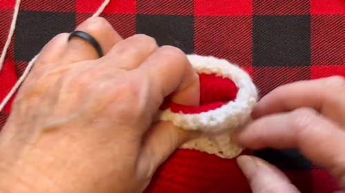 Crochet Mini Christmas Stocking Gift Card Holders Pattern 2