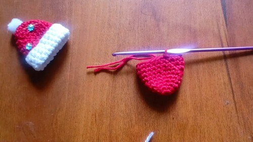 Unique Easy Crochet Santa Hat Keychain 2