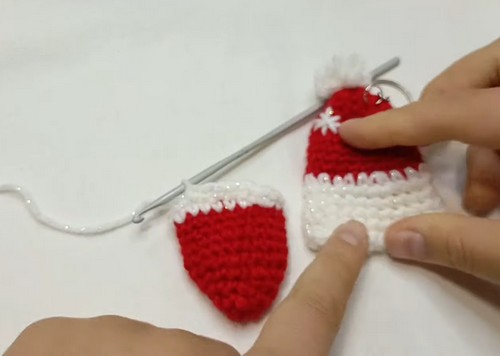 Unique Crochet Mini Santa Hat 2