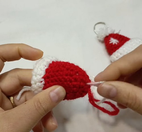 Unique Crochet Mini Santa Hat 3