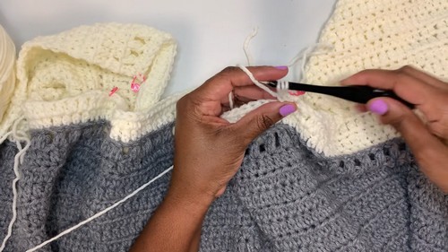 Crochet Color Block Cardigan 2