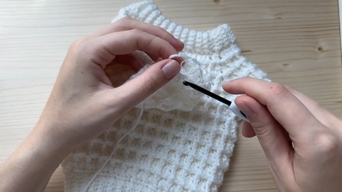 Crochet Baby Waffle Sweater 3