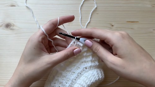 Crochet Baby Waffle Sweater 1