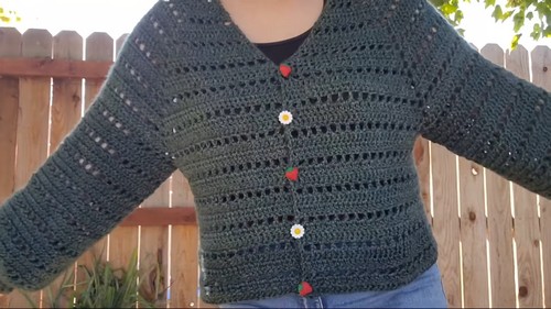 Crochet Button-Up Cardigan 4