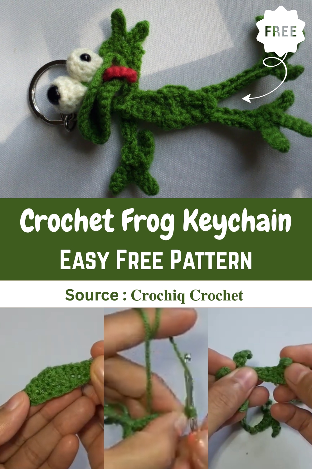 Crochet Frog Keychain