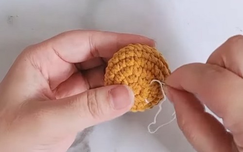 Crochet Hamburger Keychain 1