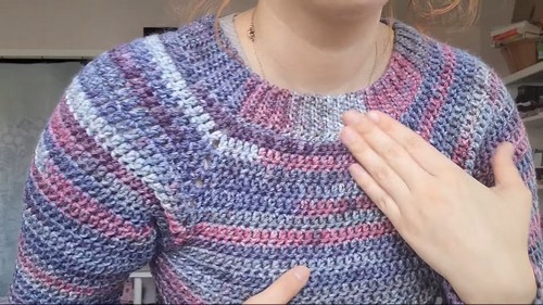 Crochet Raglan Sweater 4