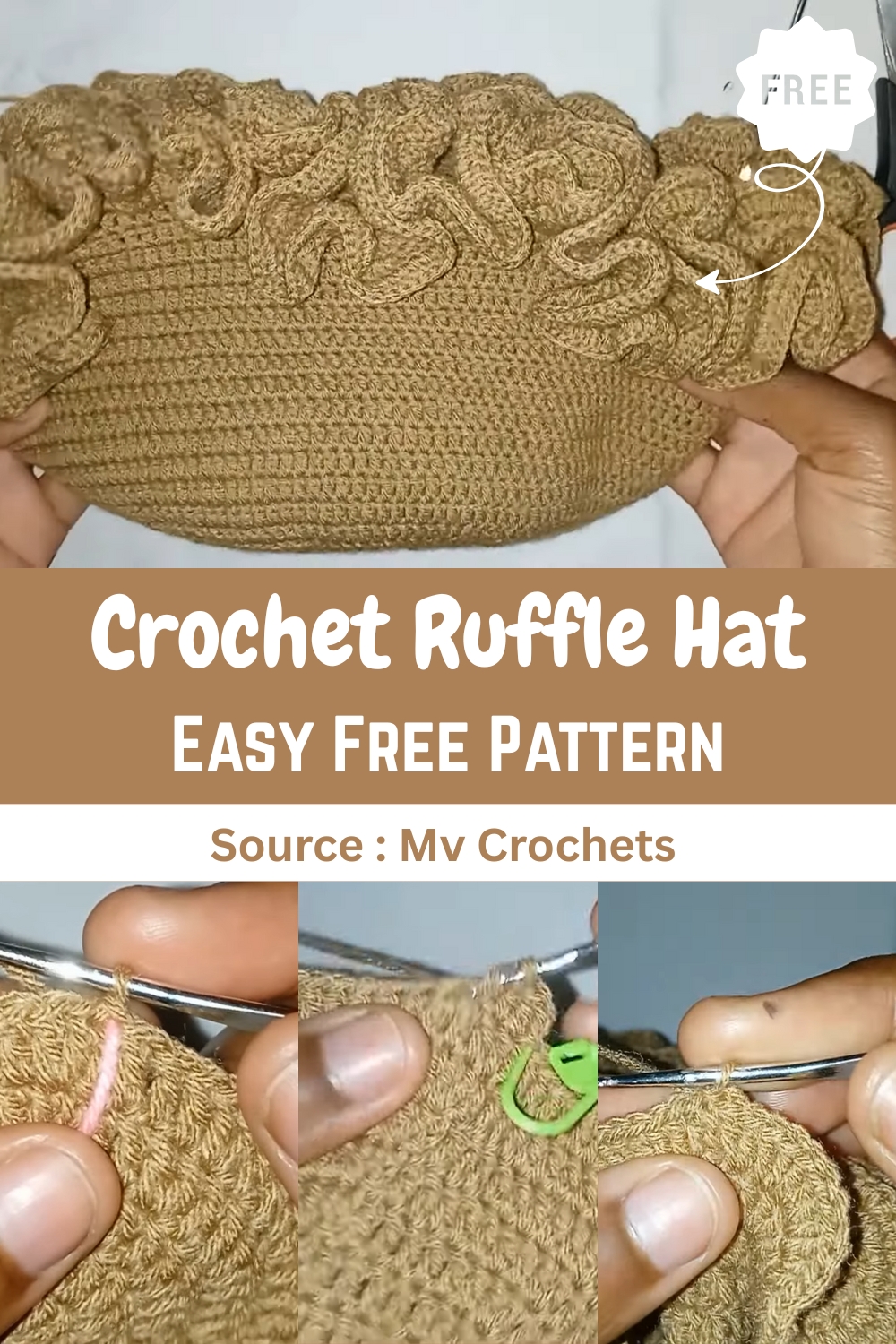 Crochet Ruffle Hat