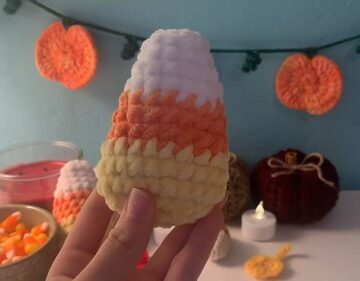 Crochet Candy Corn Plush 3