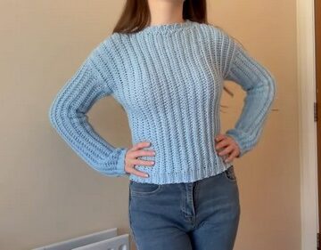 Crochet Simple Sweater 4