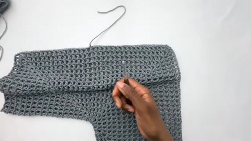 Crochet Mesh Hexagon Cardigan 1