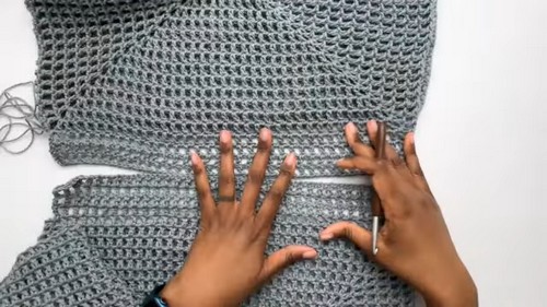 Crochet Mesh Hexagon Cardigan 2