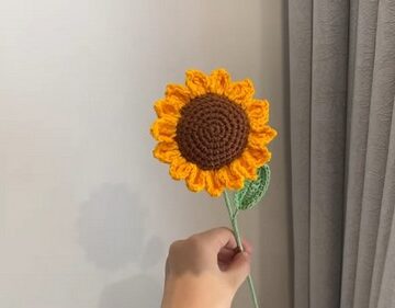 Crochet Mini Sunflower 3