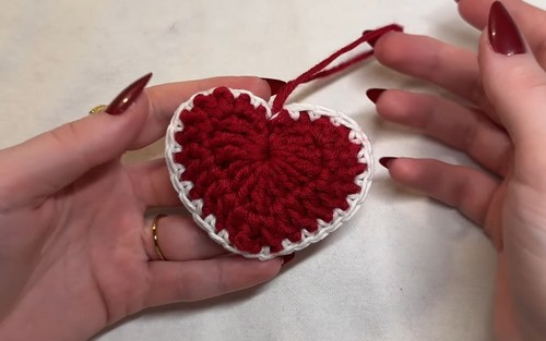 Crochet Heart Ornaments 4