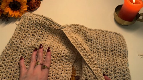 Crochet Pumpkin Granny Square Pillow3