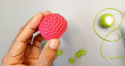Crochet Mushroom Keychain 2
